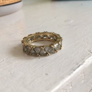 CZ and gold plated ring